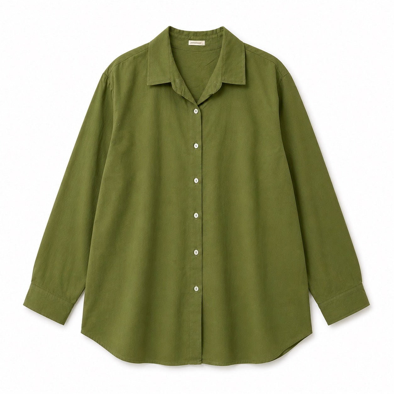 Pambahaymnl Linen Polo Longsleeve Top