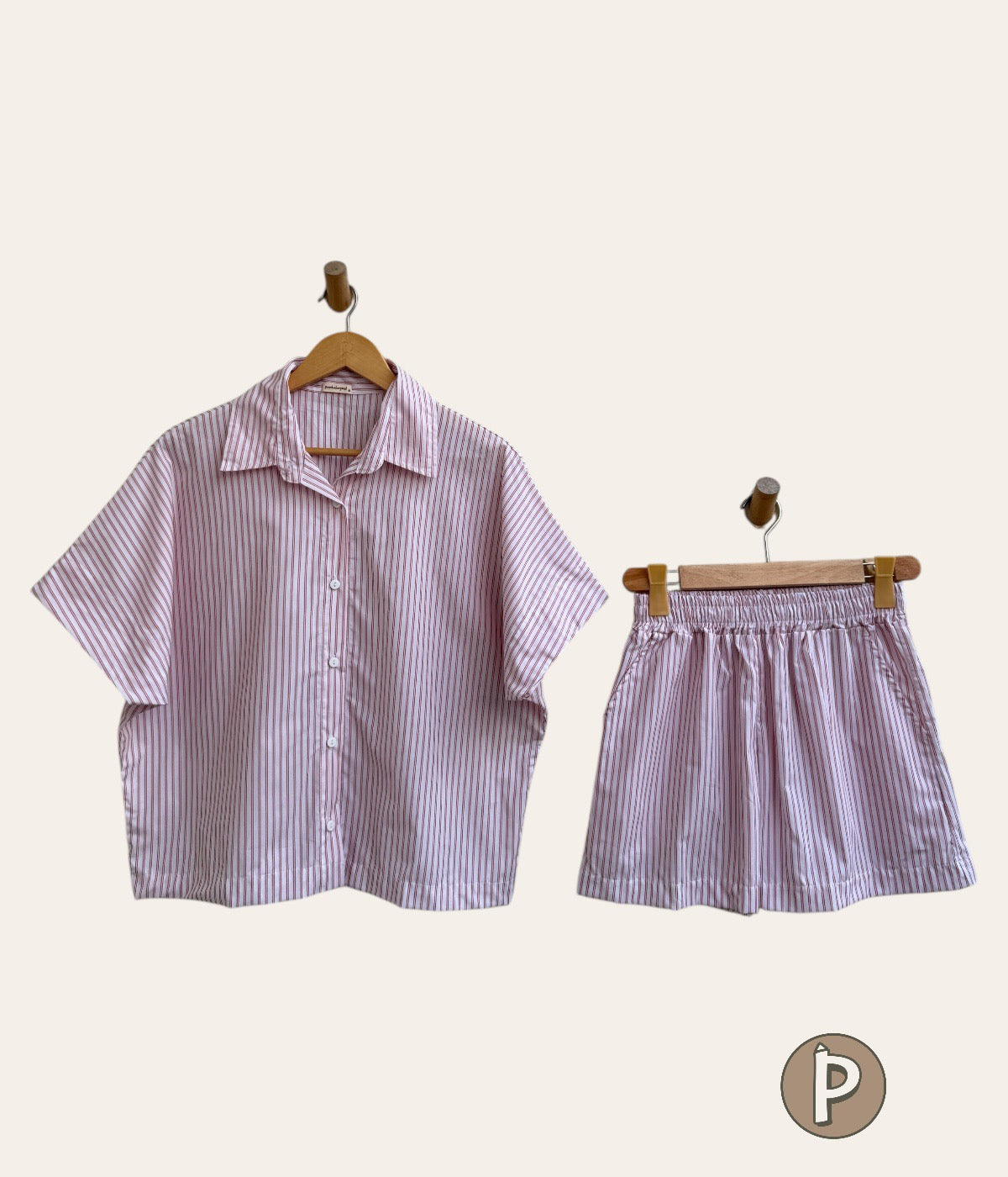 Pambahaymnl Batwing Buttoned Set