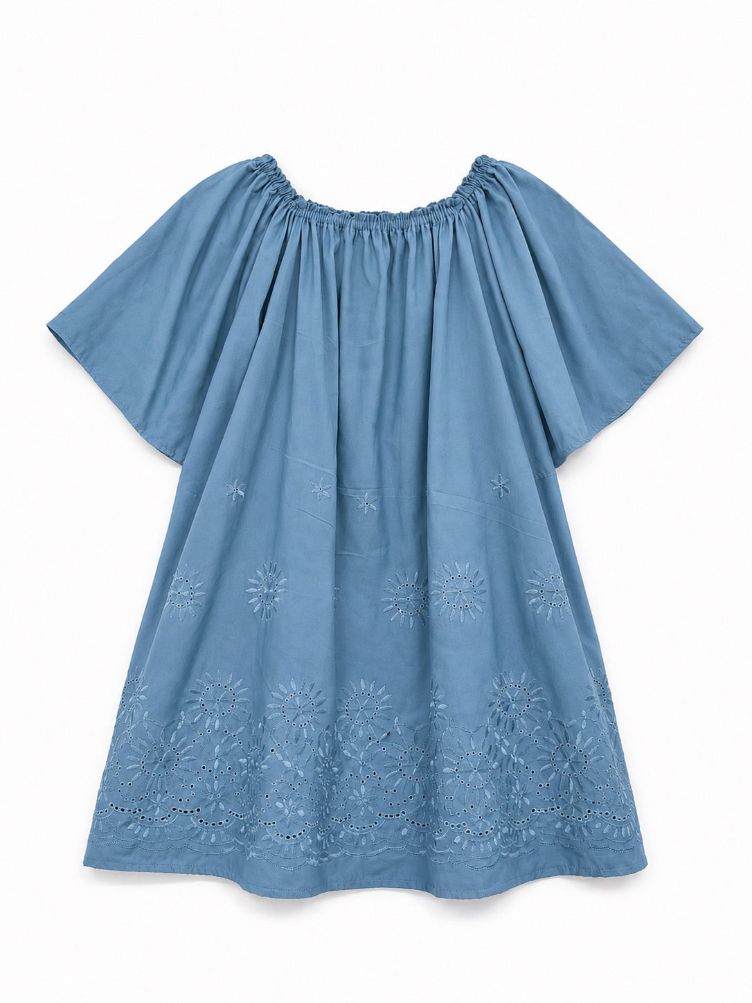 Pambahaymnl Eyelet Bell Sleeve Dress