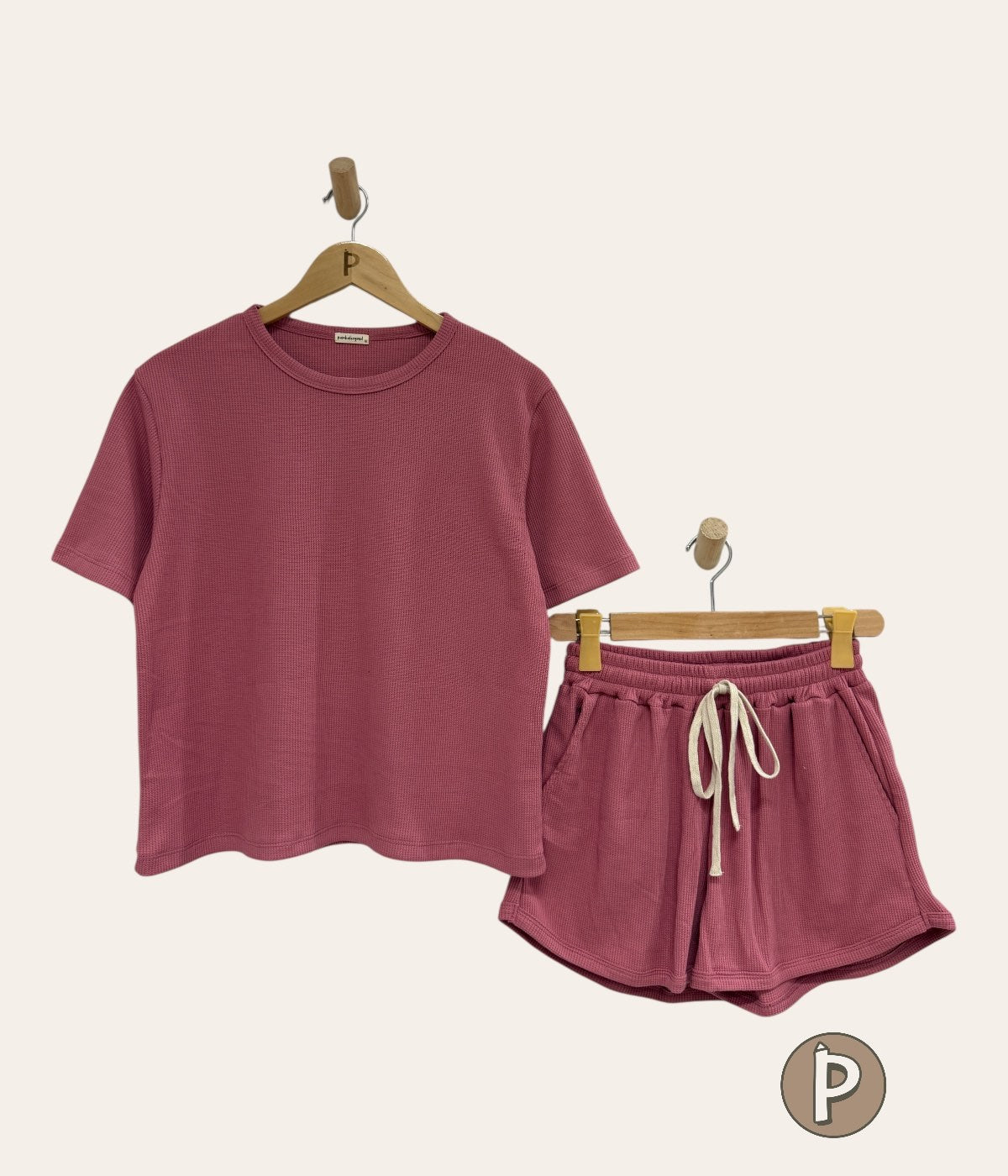 Pambahaymnl Waffle Knit Lounge Set