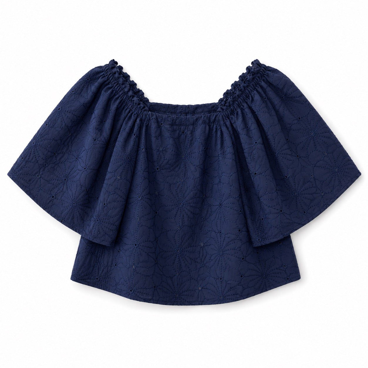 Pambahaymnl Eyelet Puff Top