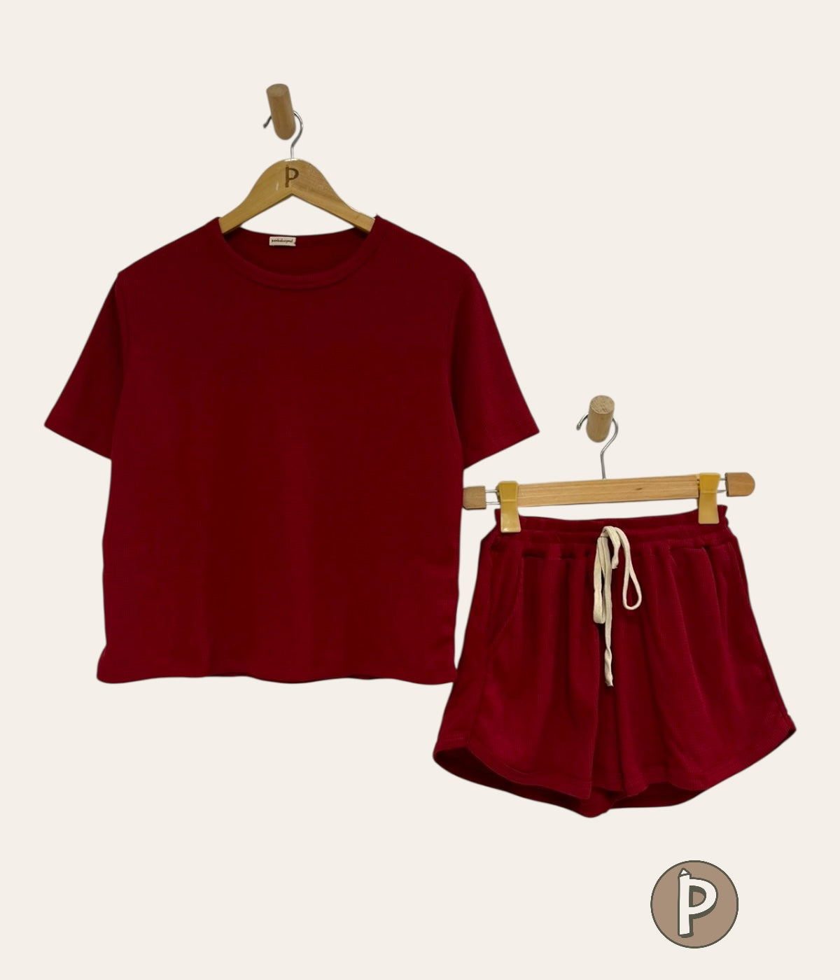 Pambahaymnl Waffle Knit Lounge Set