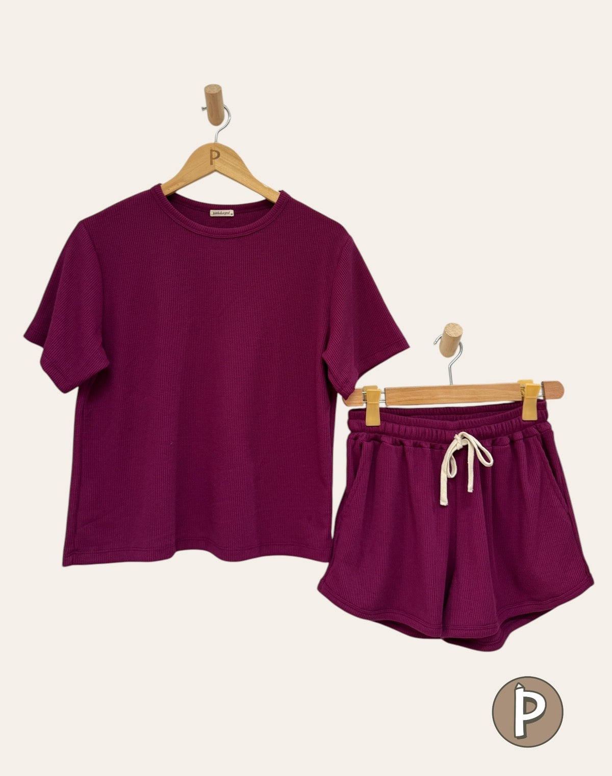 Pambahaymnl Waffle Knit Lounge Set