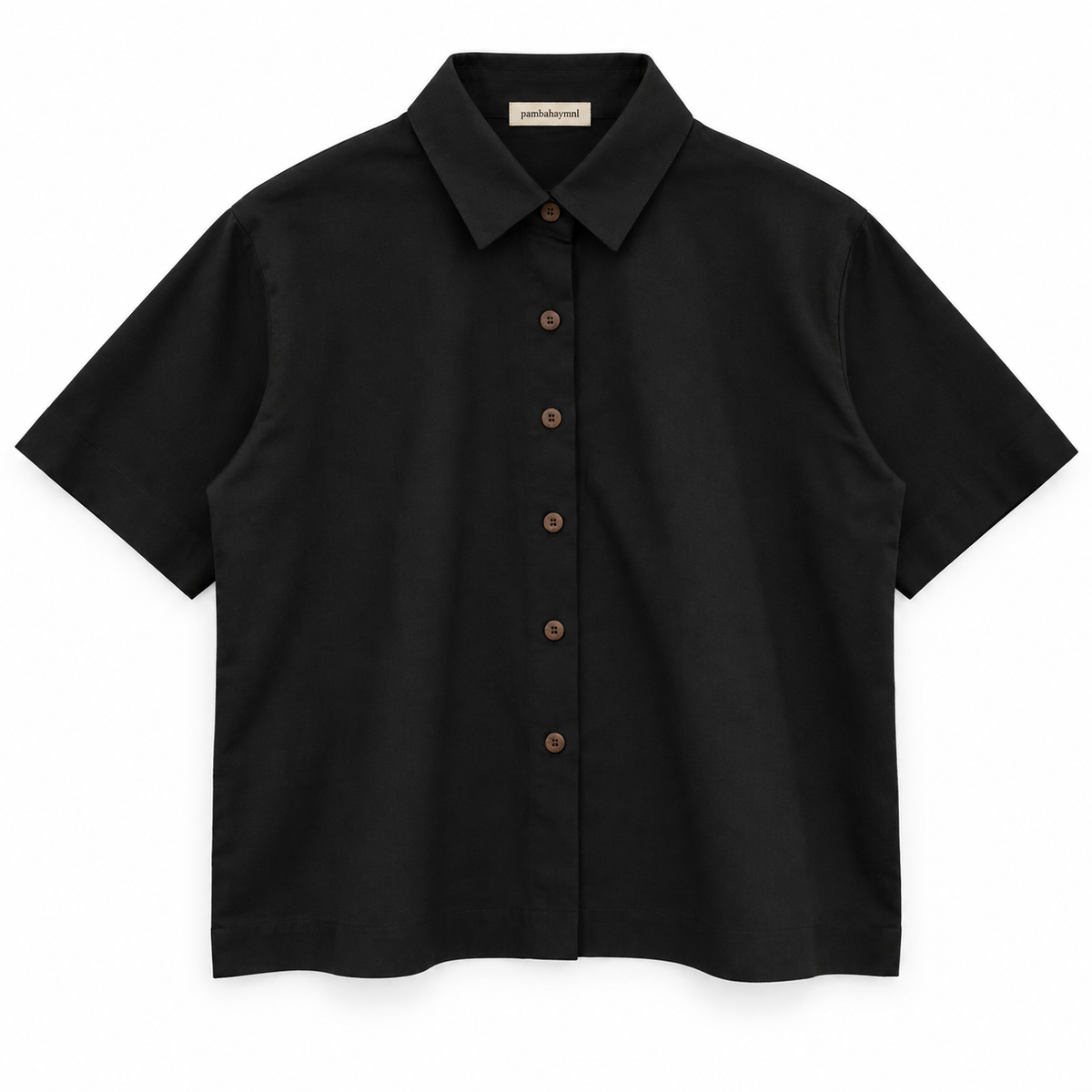 Pambahaymnl Buttoned Linen Top