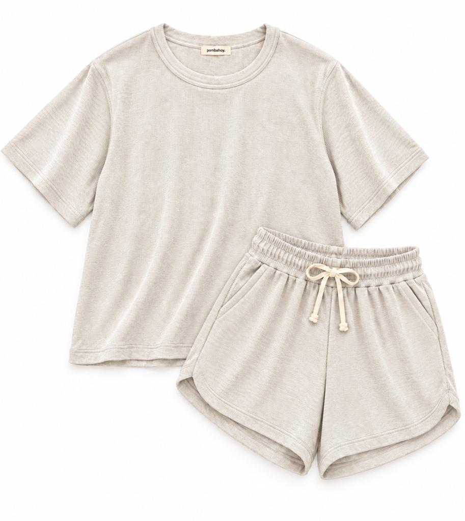 Pambahaymnl Waffle Knit Lounge Set