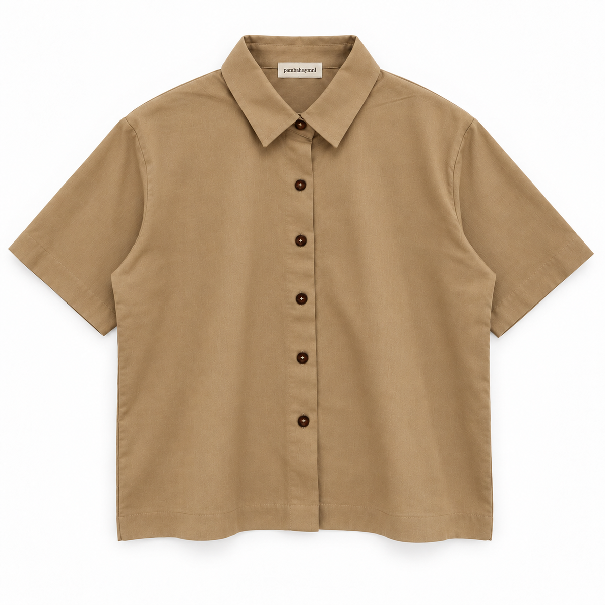 Pambahaymnl Buttoned Linen Top