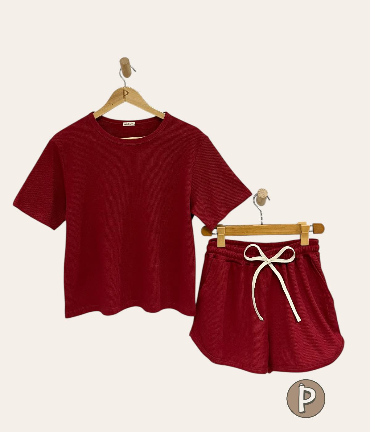 Pambahaymnl Waffle Knit Lounge Set