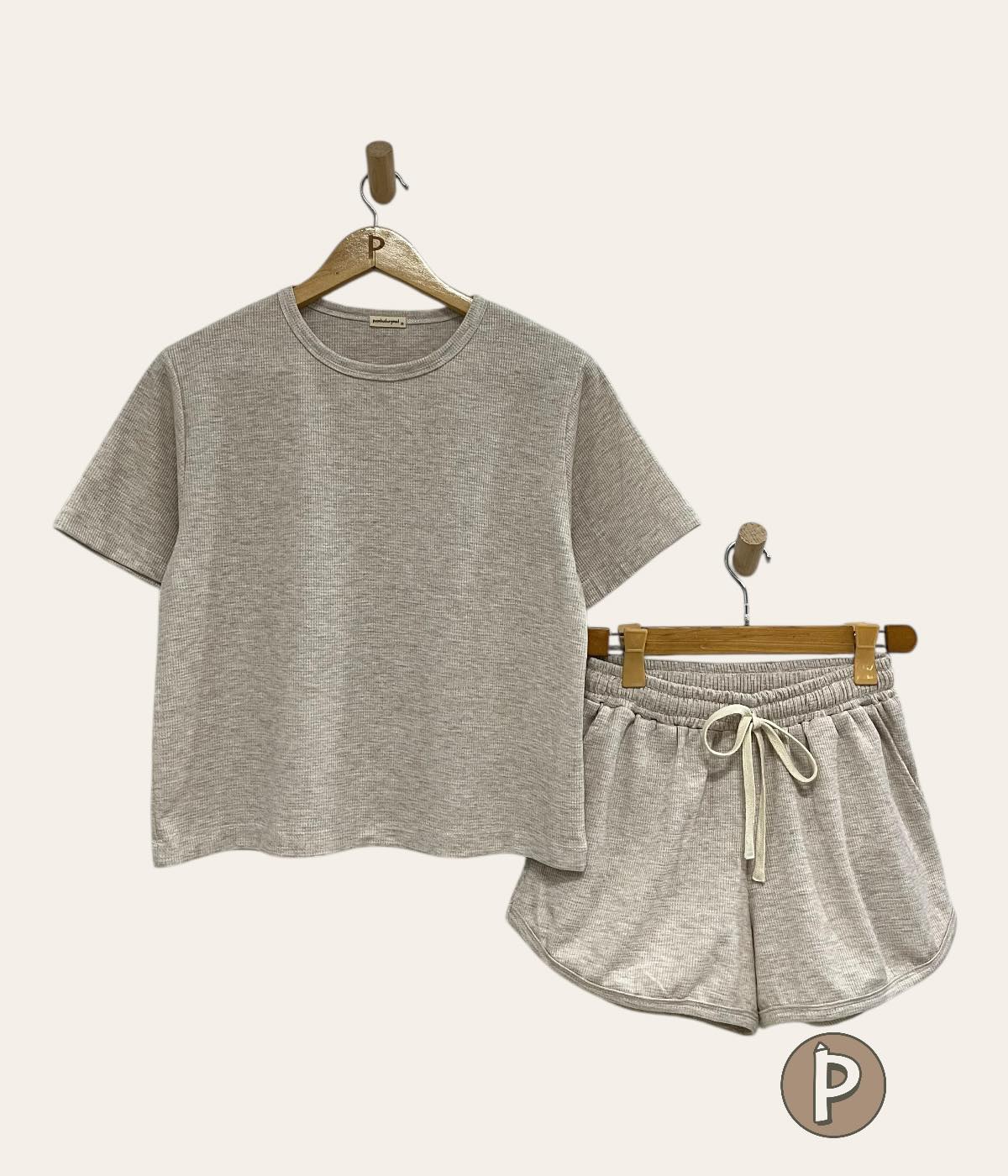 Pambahaymnl Waffle Knit Lounge Set