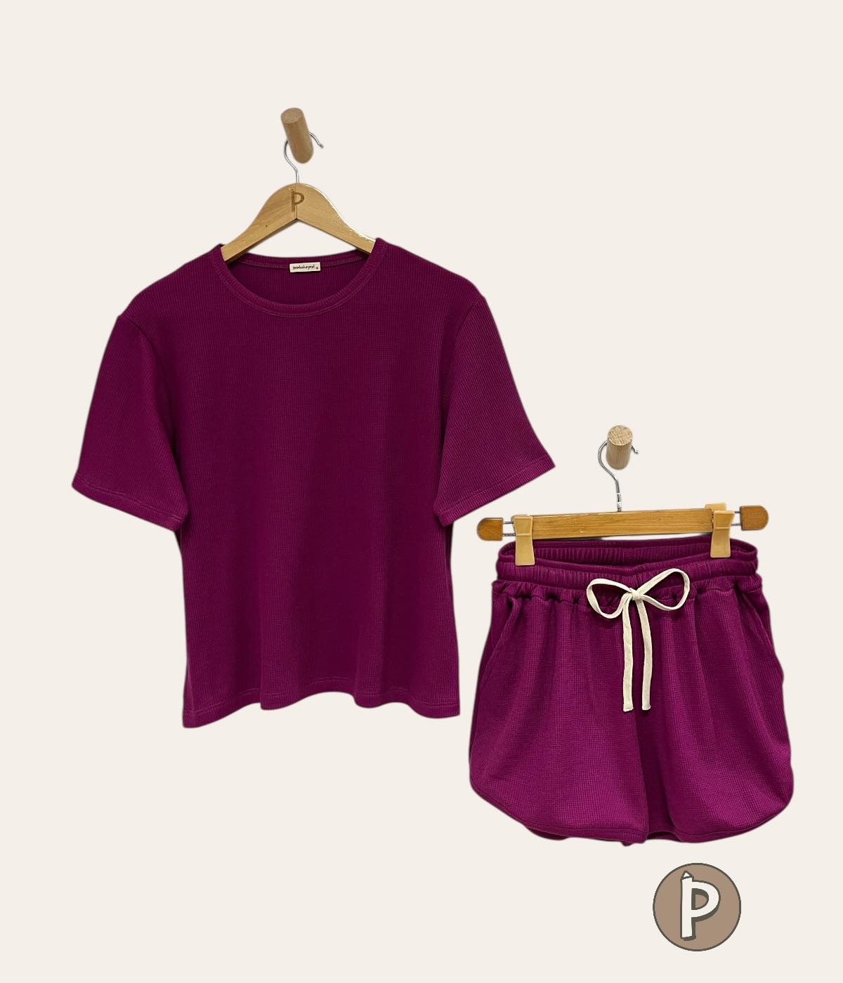 Pambahaymnl Waffle Knit Lounge Set