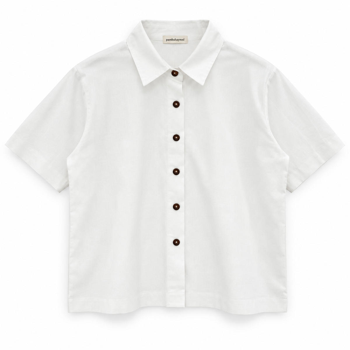 Pambahaymnl Buttoned Linen Top