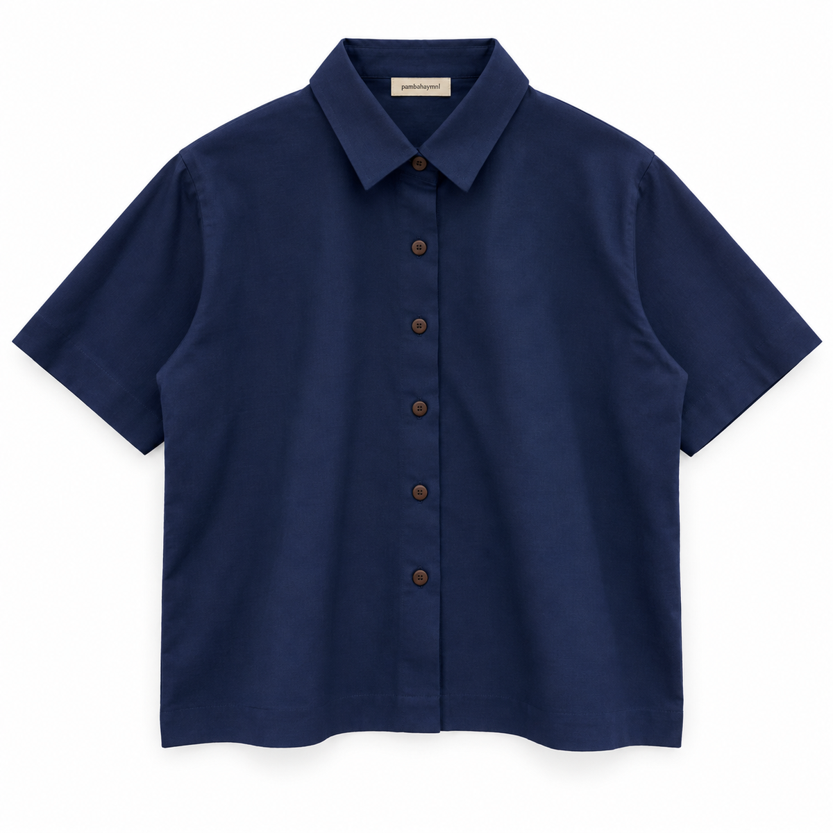 Pambahaymnl Buttoned Linen Top