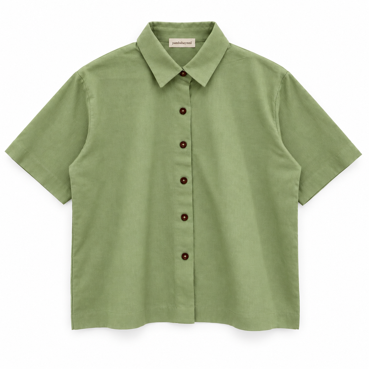 Pambahaymnl Buttoned Linen Top