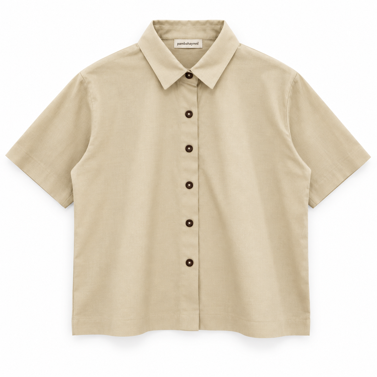 Pambahaymnl Buttoned Linen Top