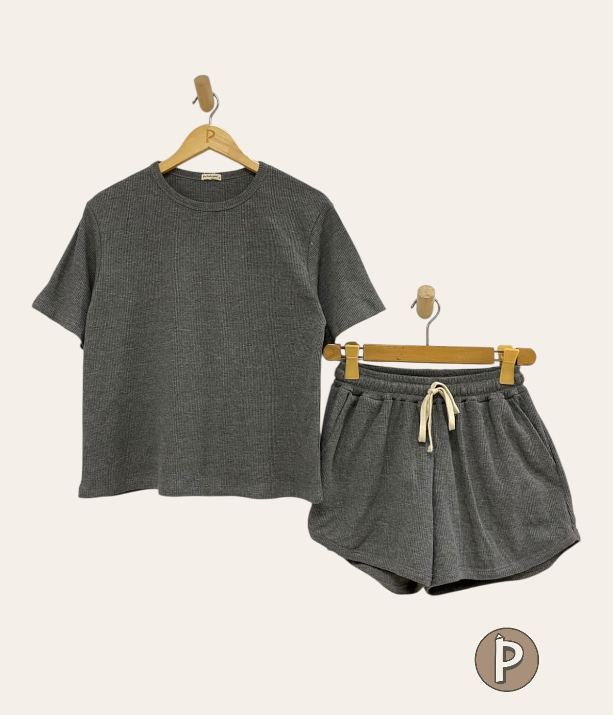 Pambahaymnl Waffle Knit Lounge Set