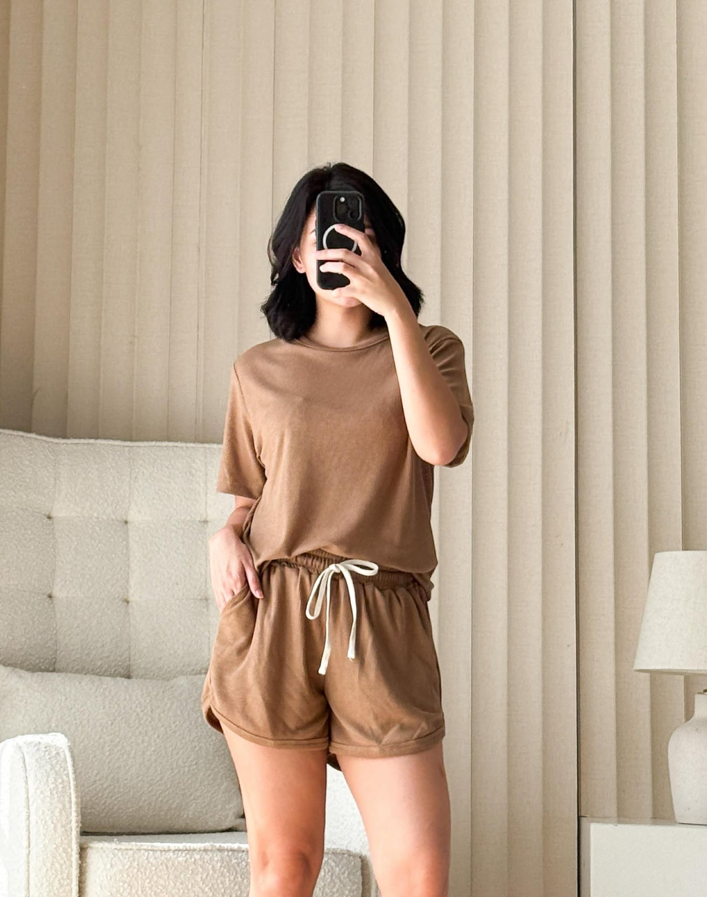 Pambahaymnl Waffle Knit Lounge Set