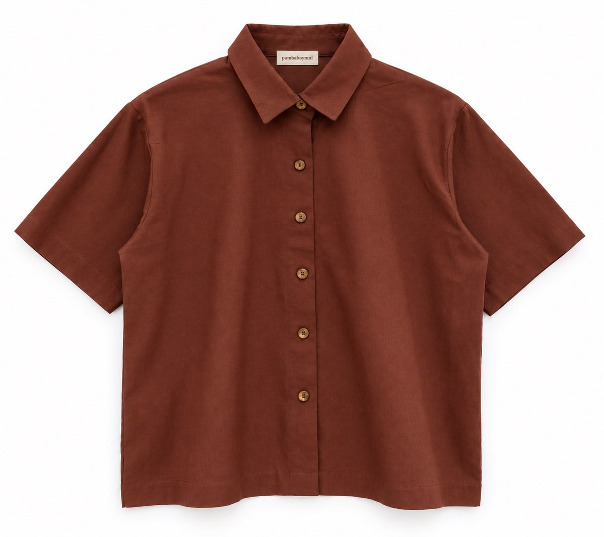 Pambahaymnl Buttoned Linen Top