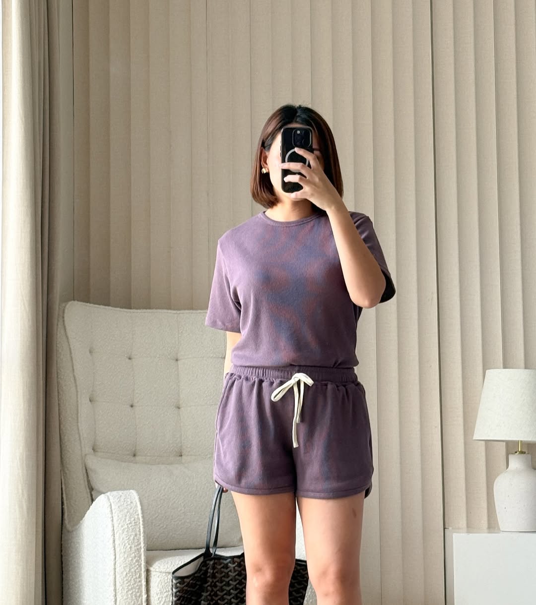 Pambahaymnl Waffle Knit Lounge Set