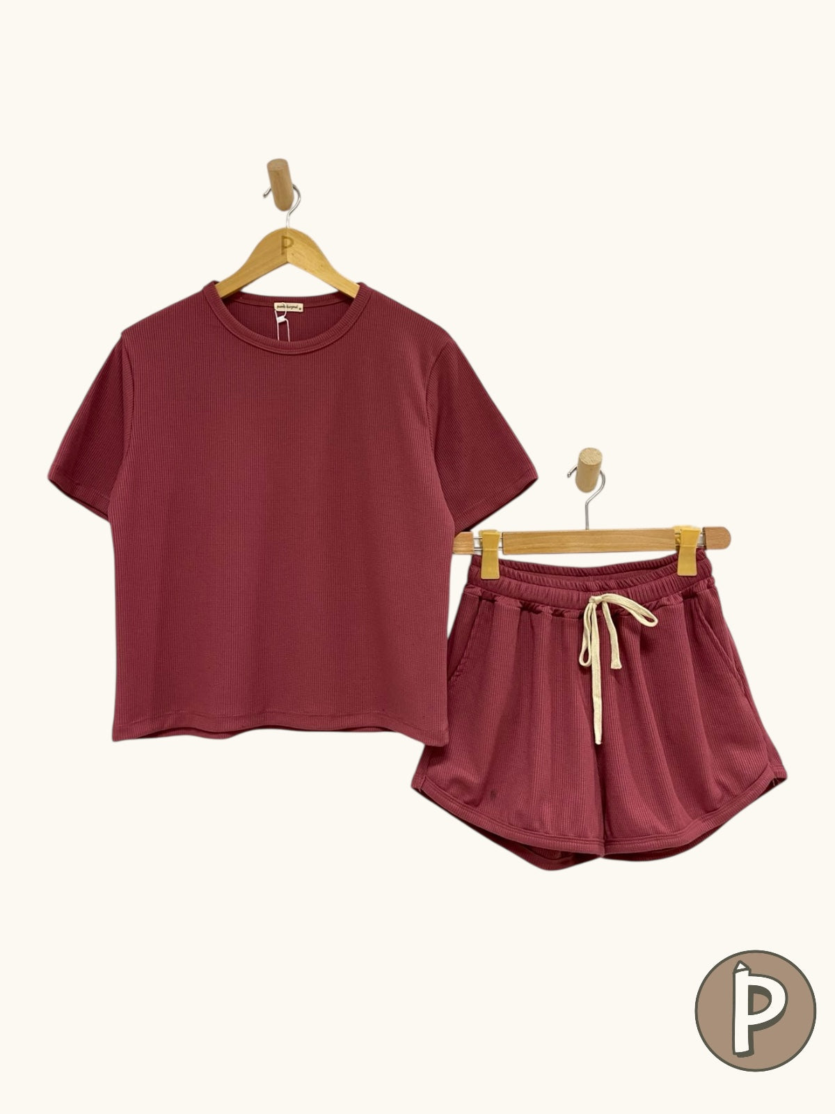 Pambahaymnl Waffle Knit Lounge Set