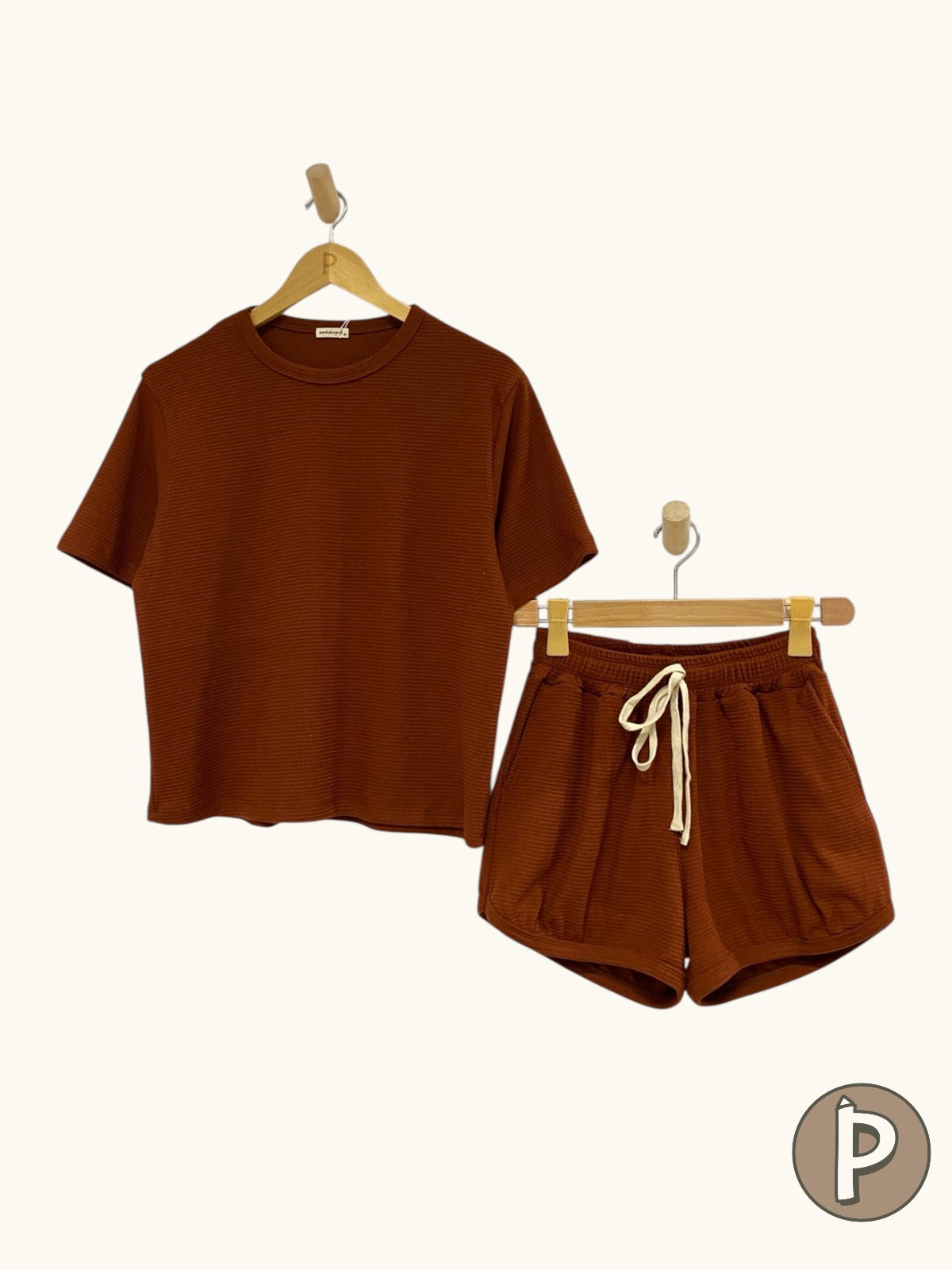 Pambahaymnl Waffle Knit Lounge Set