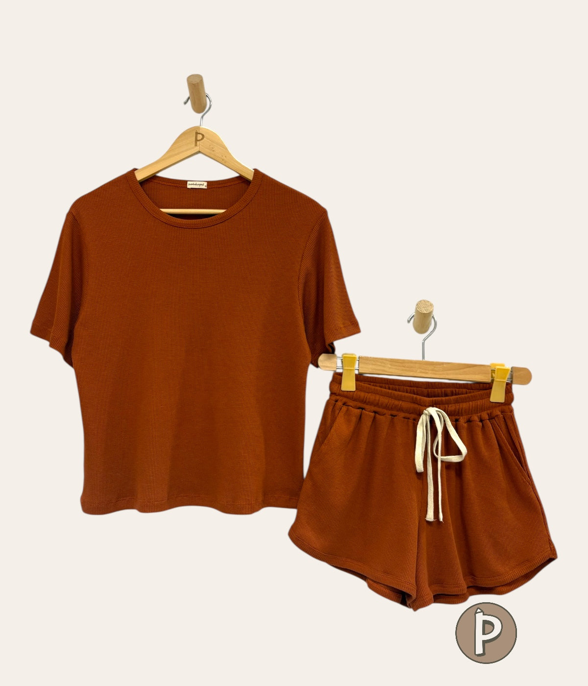Pambahaymnl Waffle Knit Lounge Set