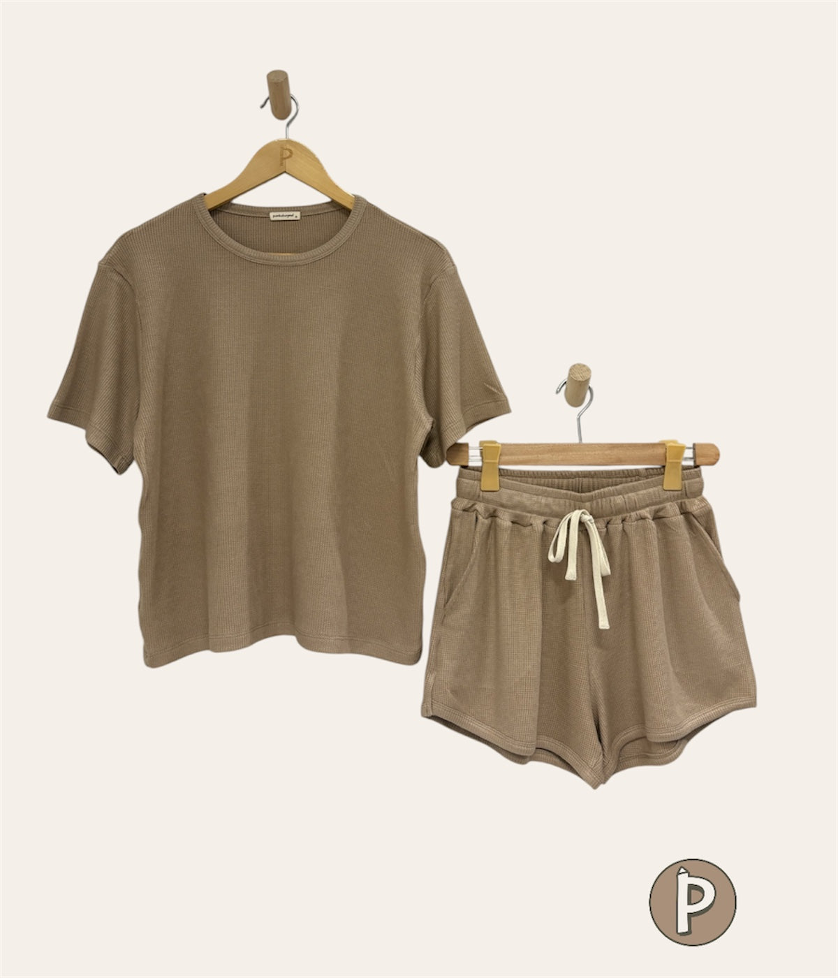 Pambahaymnl Waffle Knit Lounge Set