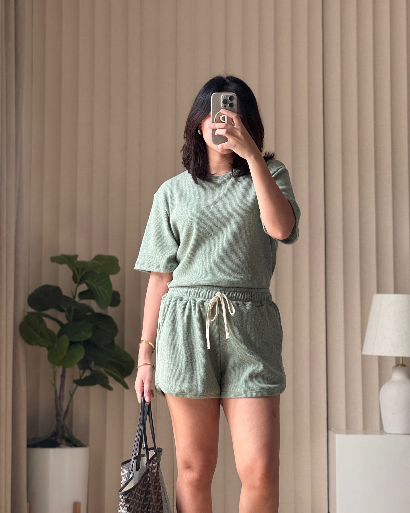 Pambahaymnl Waffle Knit Lounge Set