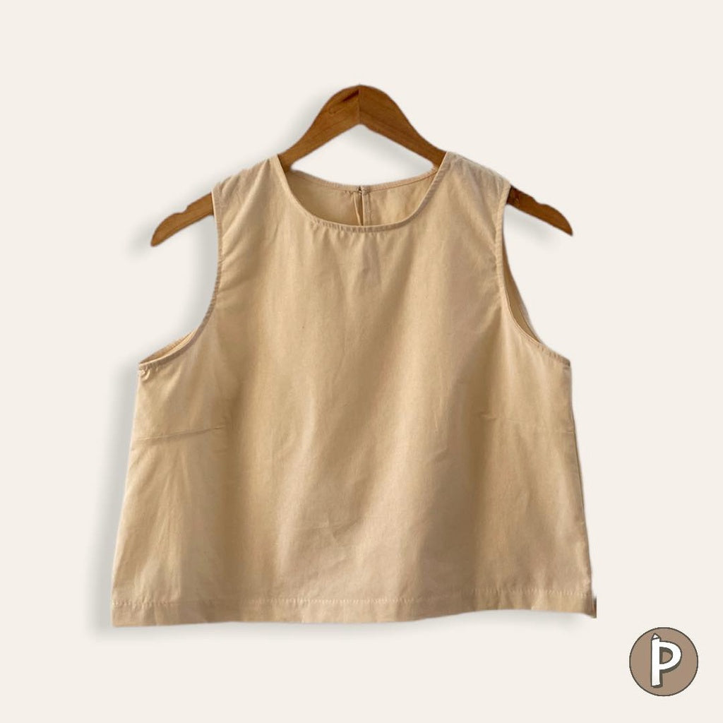 Pambahaymnl Sleeveless Linen Top