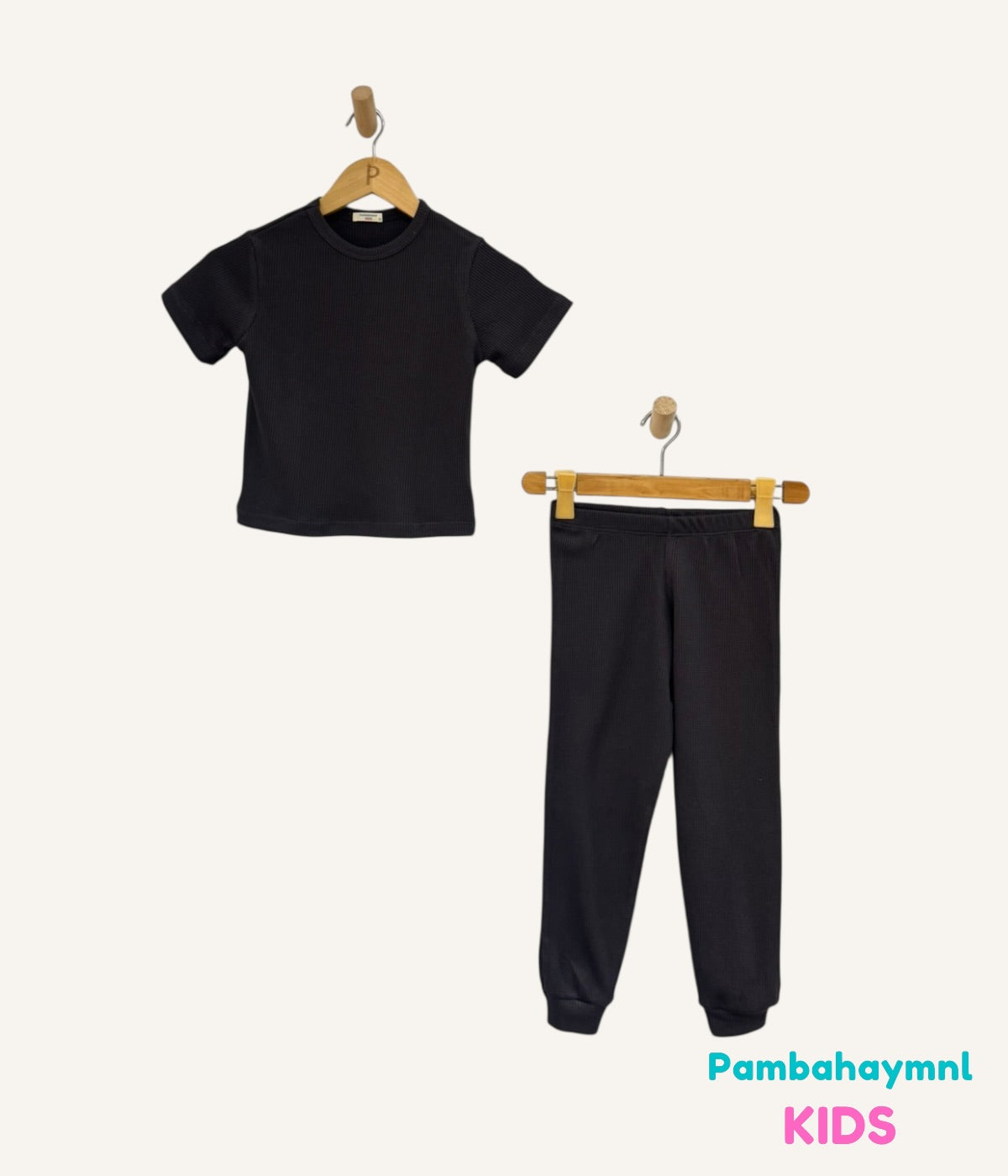 Pambahaymnl Kids Waffle Pjs Set (unisex)