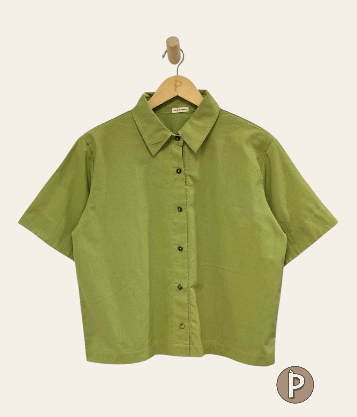 Pambahaymnl Buttoned Linen Top