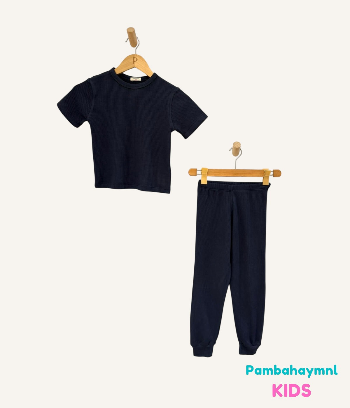 Pambahaymnl Kids Waffle Pjs Set (unisex)