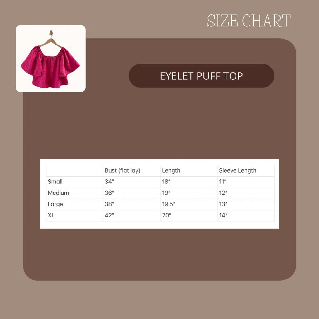 Pambahaymnl Eyelet Puff Top