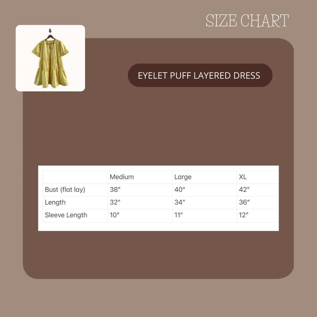Pambahaymnl Eyelet Puff Sleeve Dress