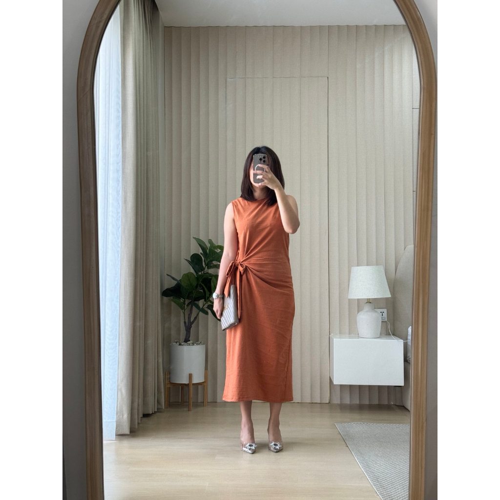 Pambahaymnl Side Tie Jersey Dress