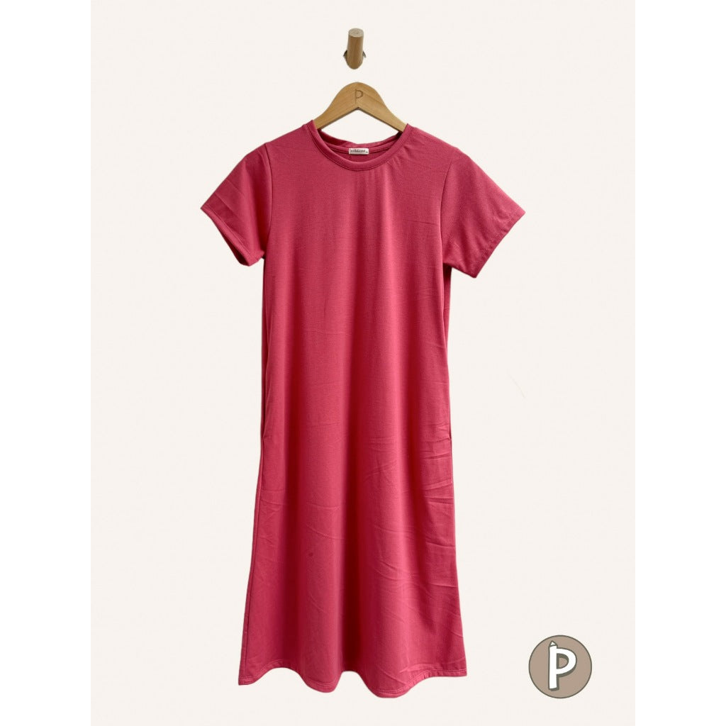 Pambahaymnl Cotton Short Sleeve A- Line Dress