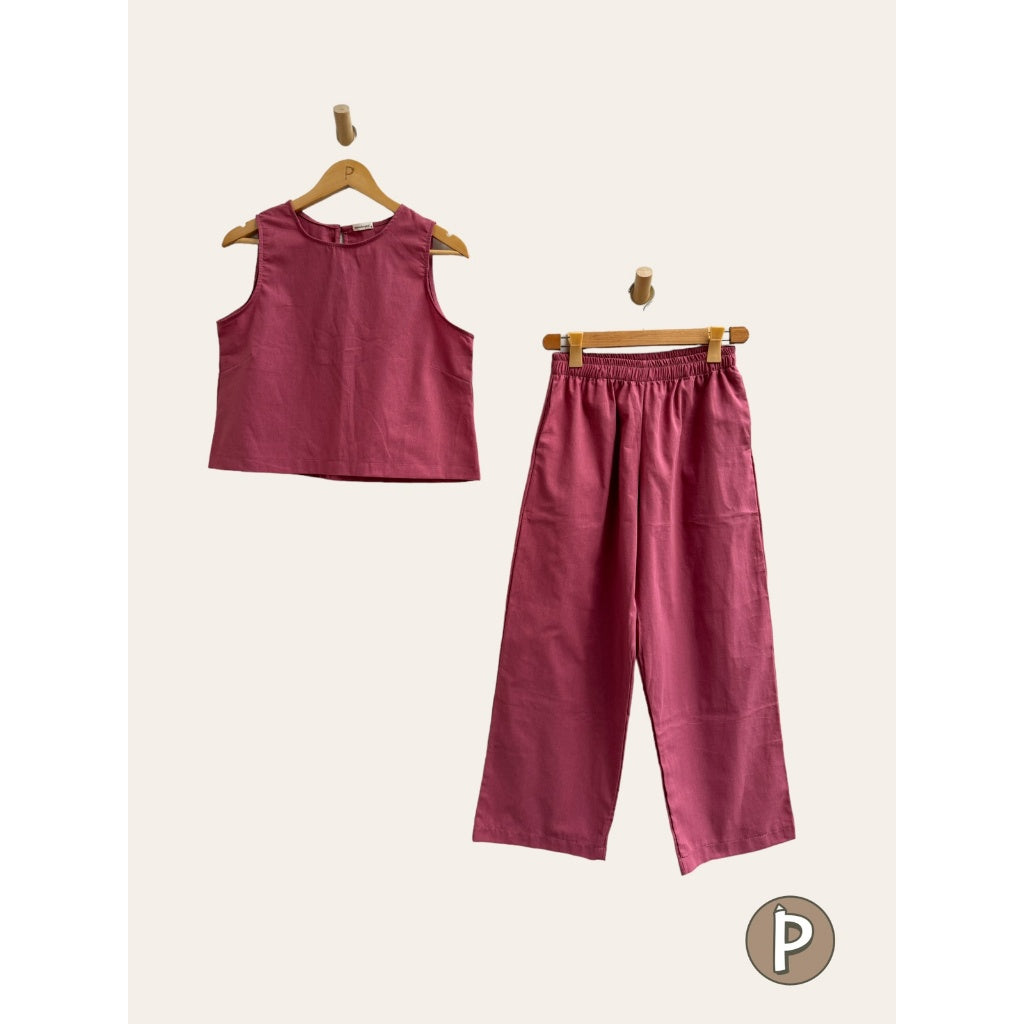 Pambahaymnl Linen Pants Set