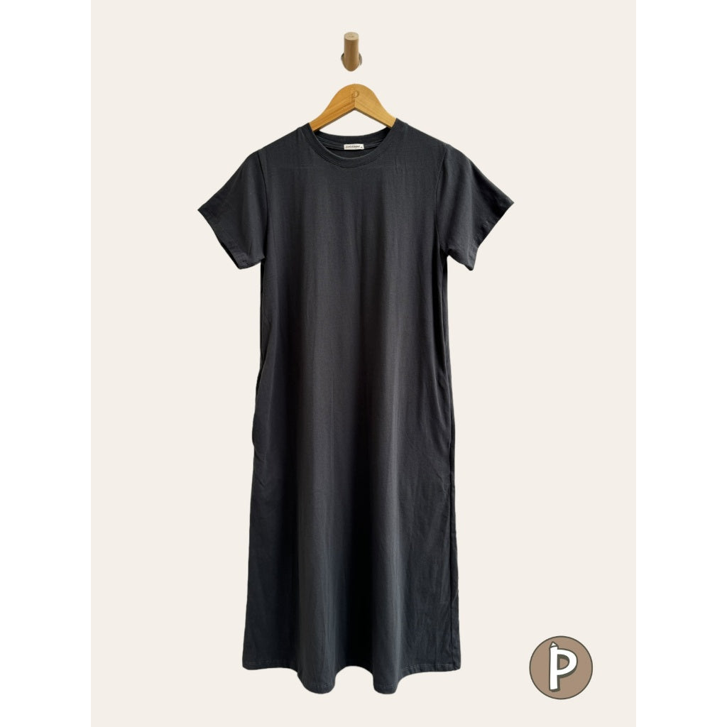 Pambahaymnl Cotton Short Sleeve A- Line Dress