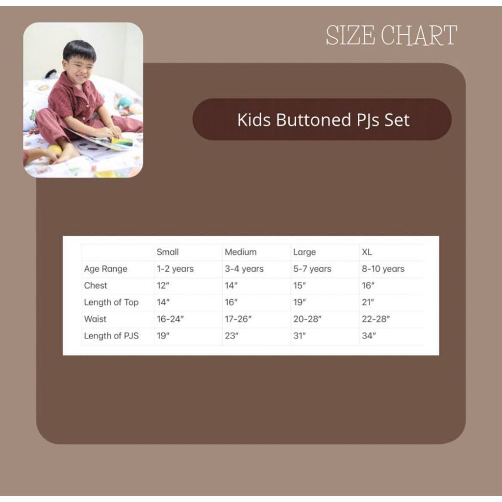 Pambahaymnl Kids Buttoned PJ"s Set