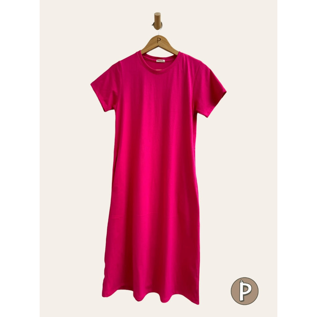 Pambahaymnl Cotton Short Sleeve A- Line Dress