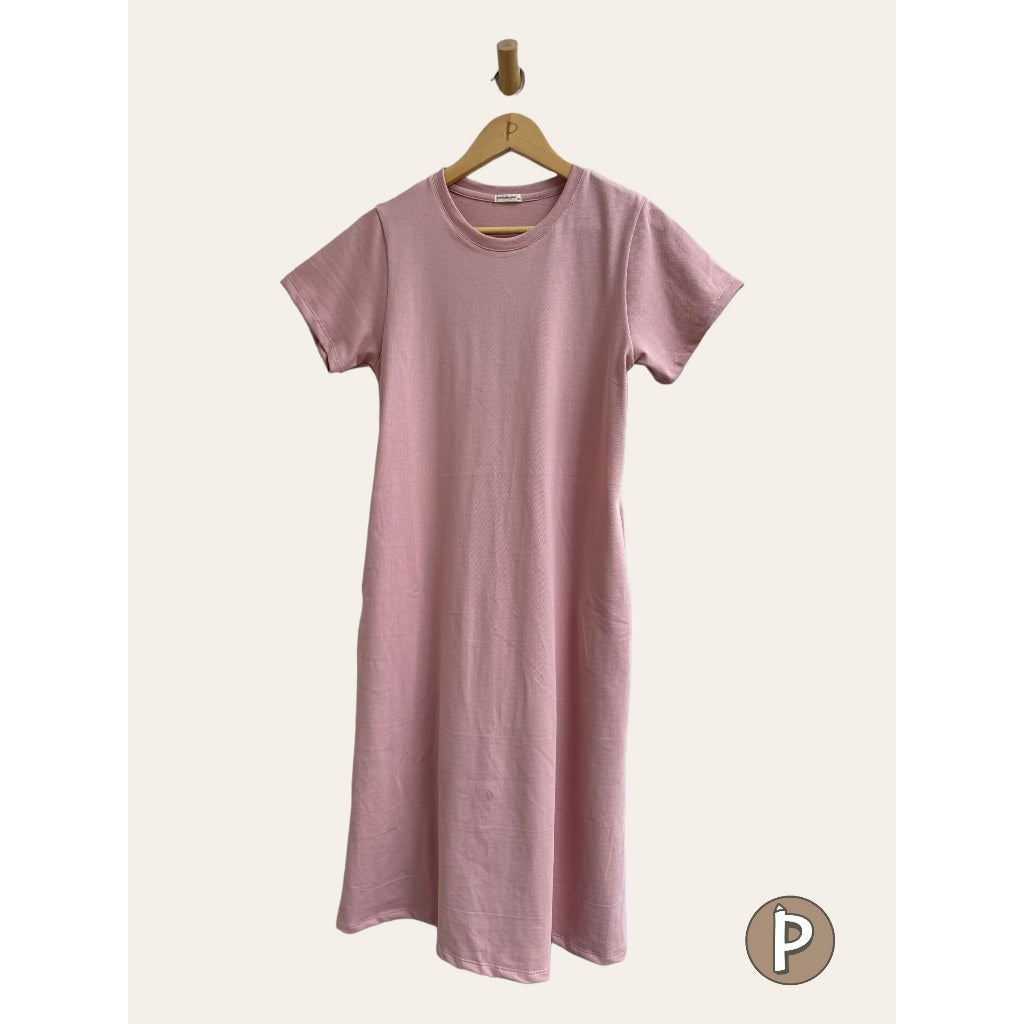 Pambahaymnl Cotton Short Sleeve A- Line Dress