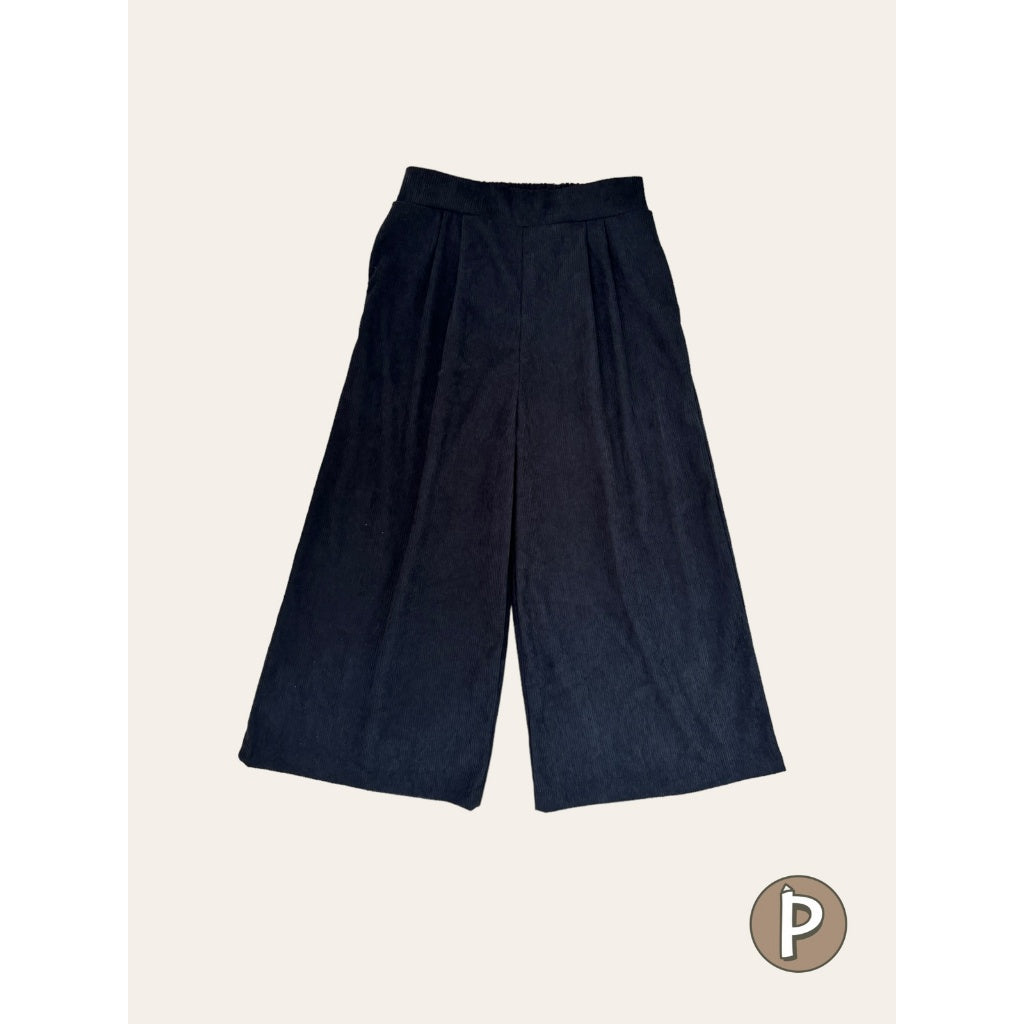 Pambahaymnl Front Darted Corduroy Culottes