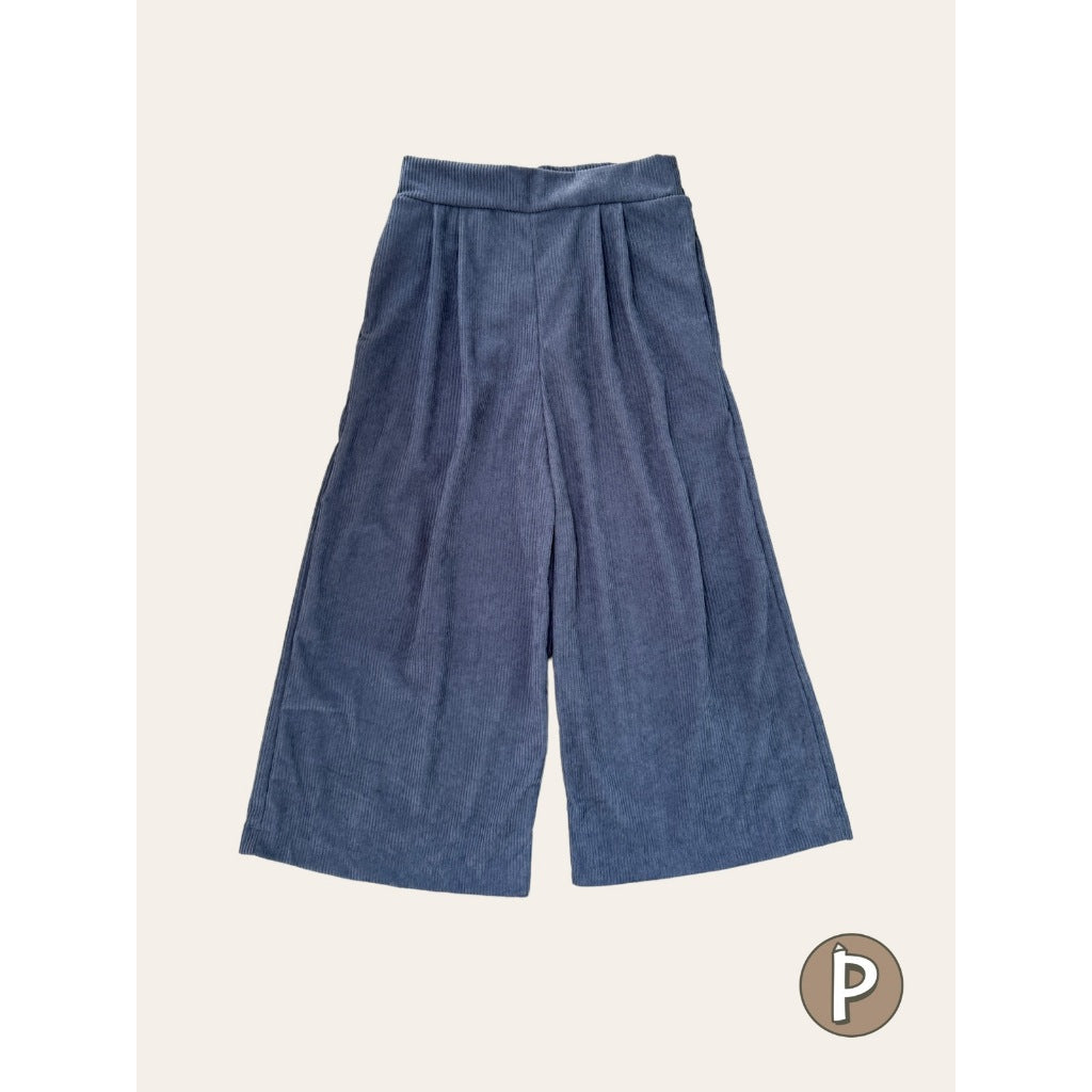 Pambahaymnl Front Darted Corduroy Culottes