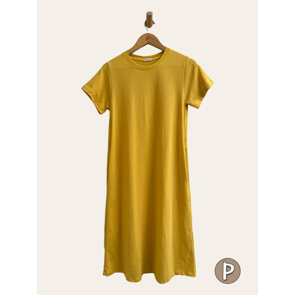 Pambahaymnl Cotton Short Sleeve A- Line Dress