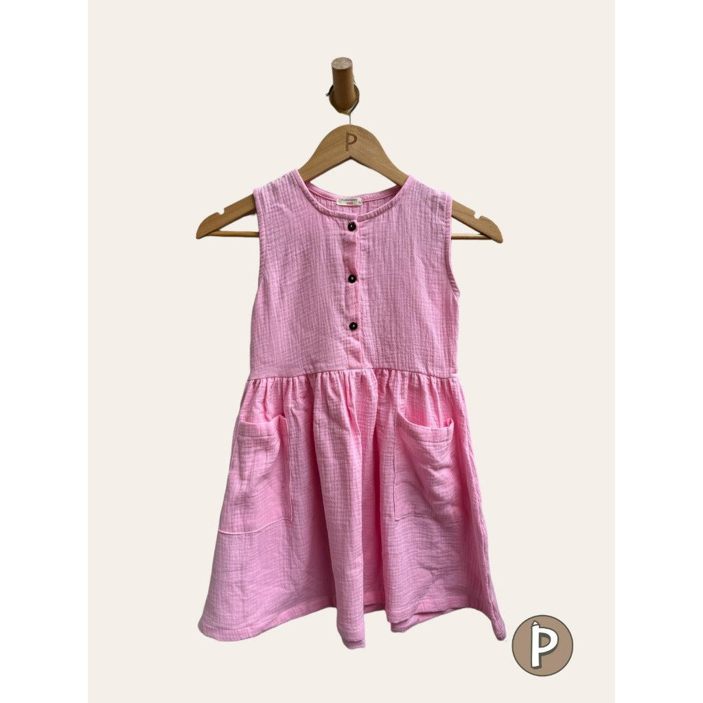 Pambahaymnl Kids Gauze Pocket Dress