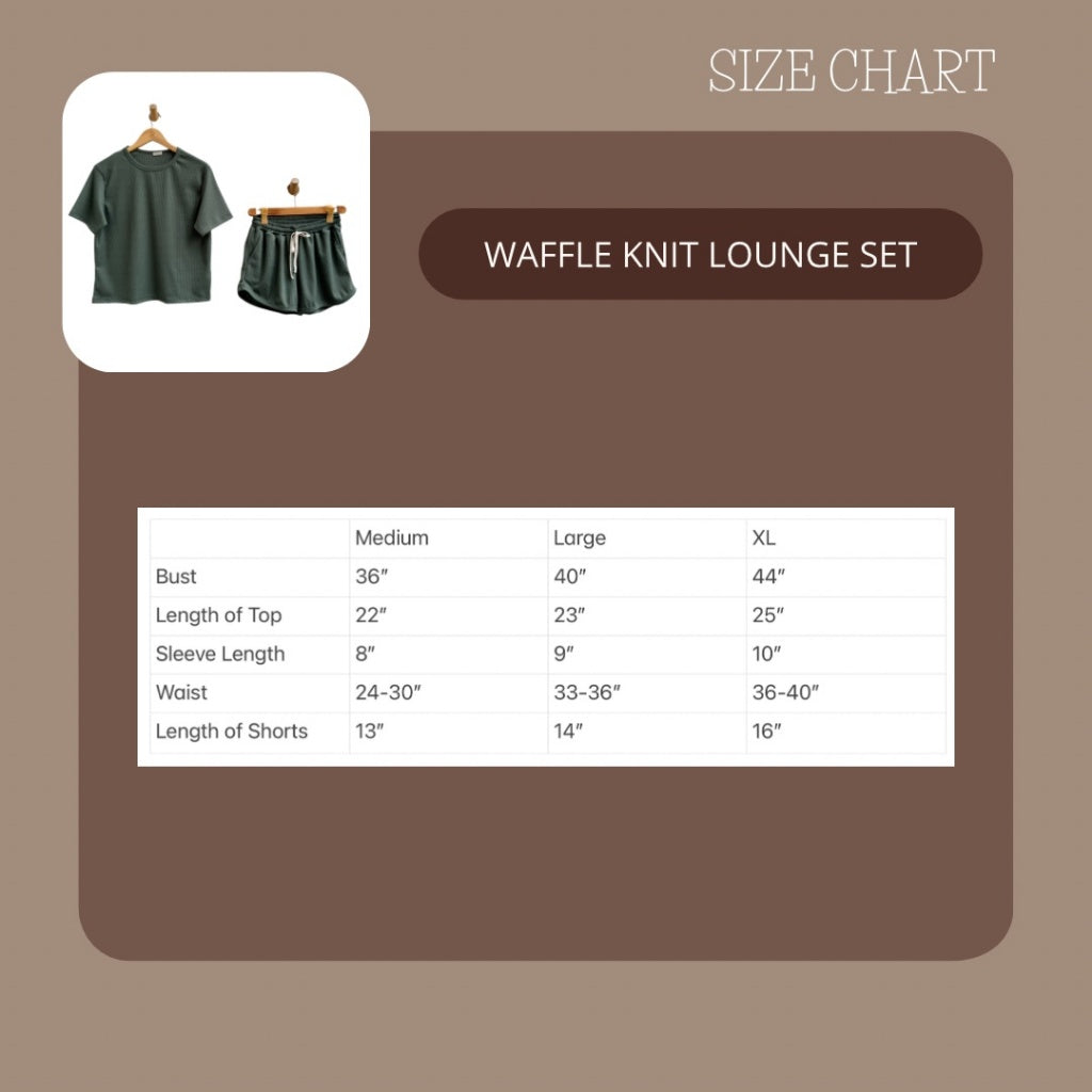 Pambahaymnl Waffle Knit Lounge Set