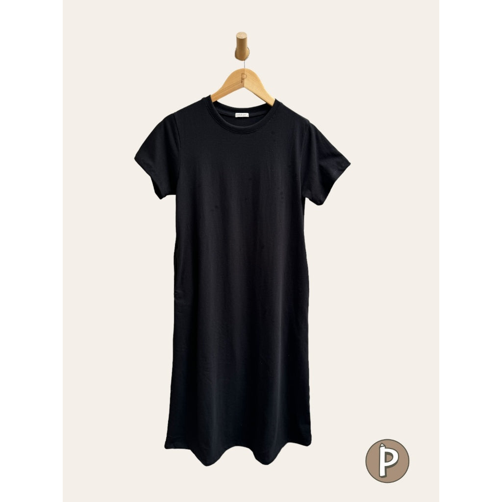 Pambahaymnl Cotton Short Sleeve A- Line Dress