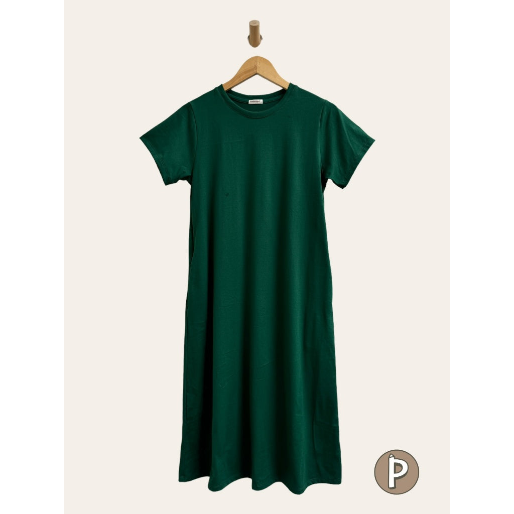 Pambahaymnl Cotton Short Sleeve A- Line Dress