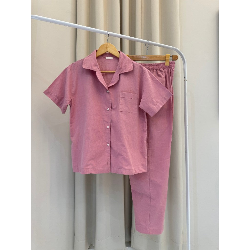 Pambahaymnl Kids Buttoned PJ"s Set