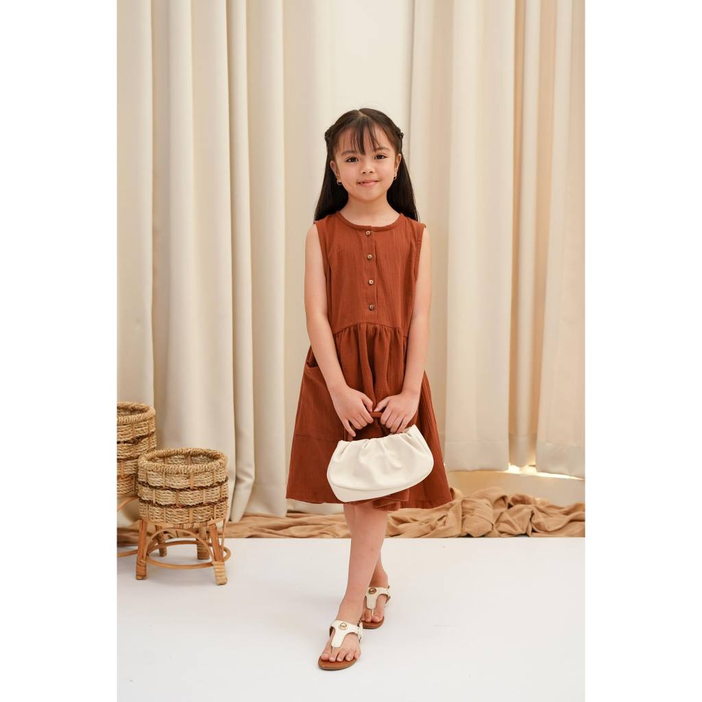 Pambahaymnl Kids Gauze Pocket Dress