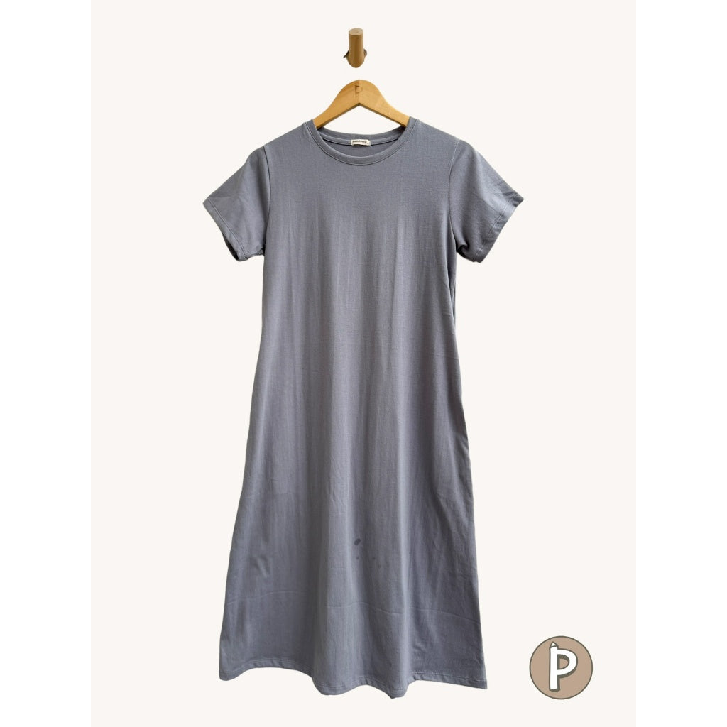 Pambahaymnl Cotton Short Sleeve A- Line Dress