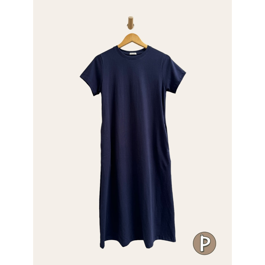 Pambahaymnl Cotton Short Sleeve A- Line Dress